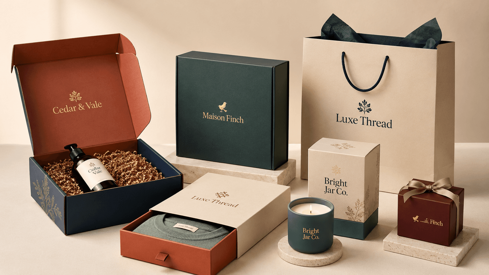 Premium custom packaging styles prepared for an accurate packaging quote