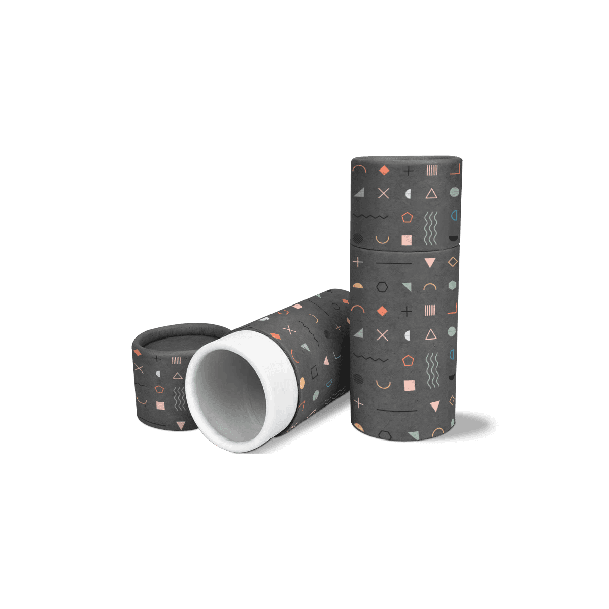 Push-Up Tubes shown as tube-style packaging for round products, mailing and structured branded display