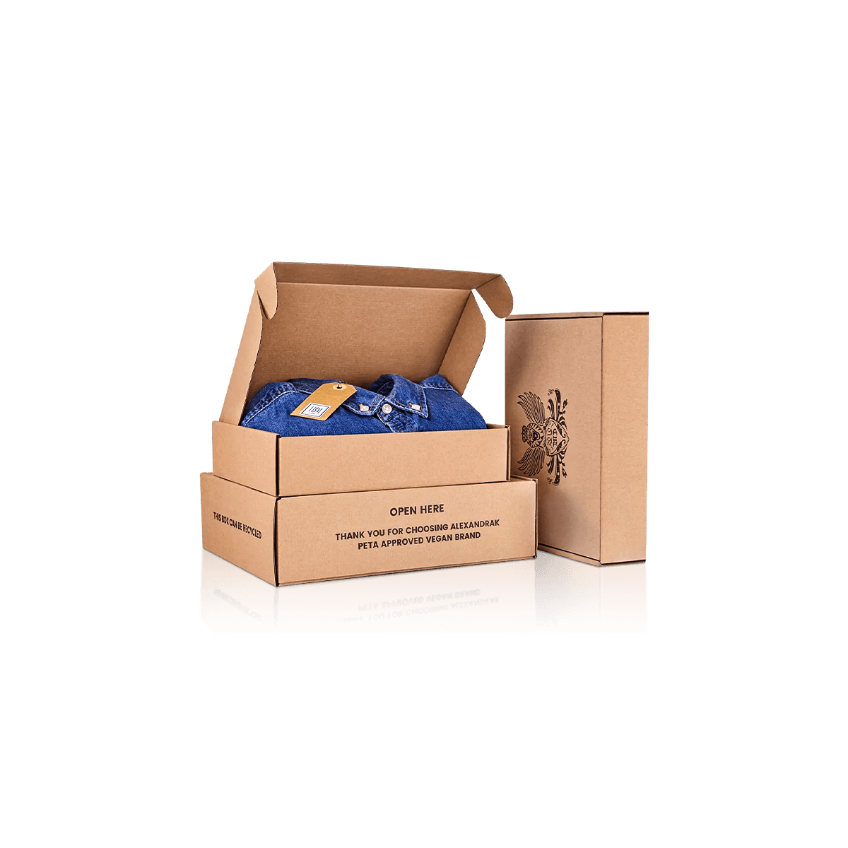 Kraft Apparel Boxes packaging for clothing or accessories with tidy pack-out, brand visibility, and a polished finish