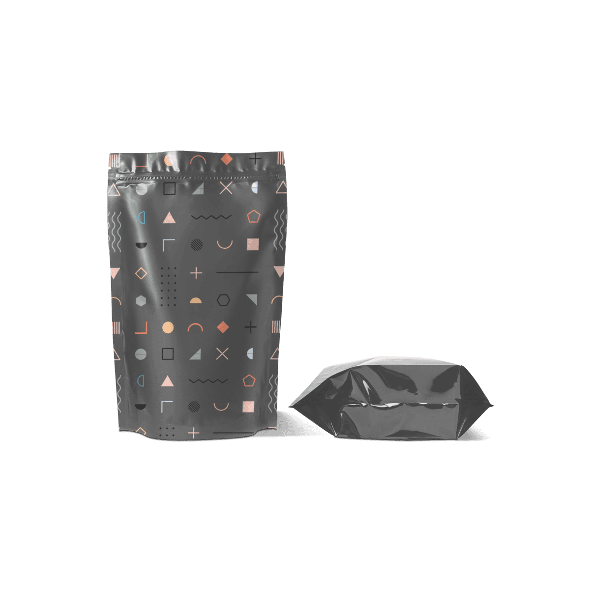 Plow Bottom Pouches with flexible film structure, compact packing, and clean front-facing graphics space
