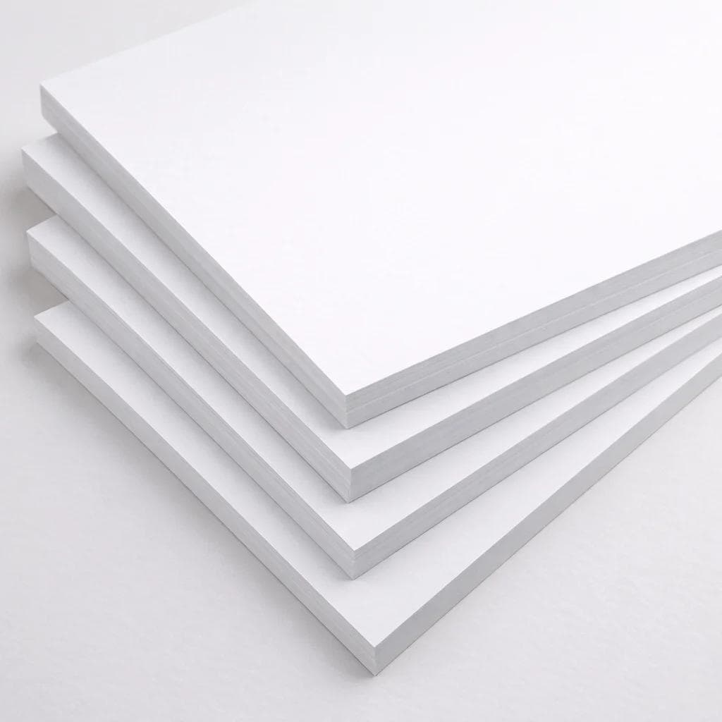 Bright white SBS paperboard sheets