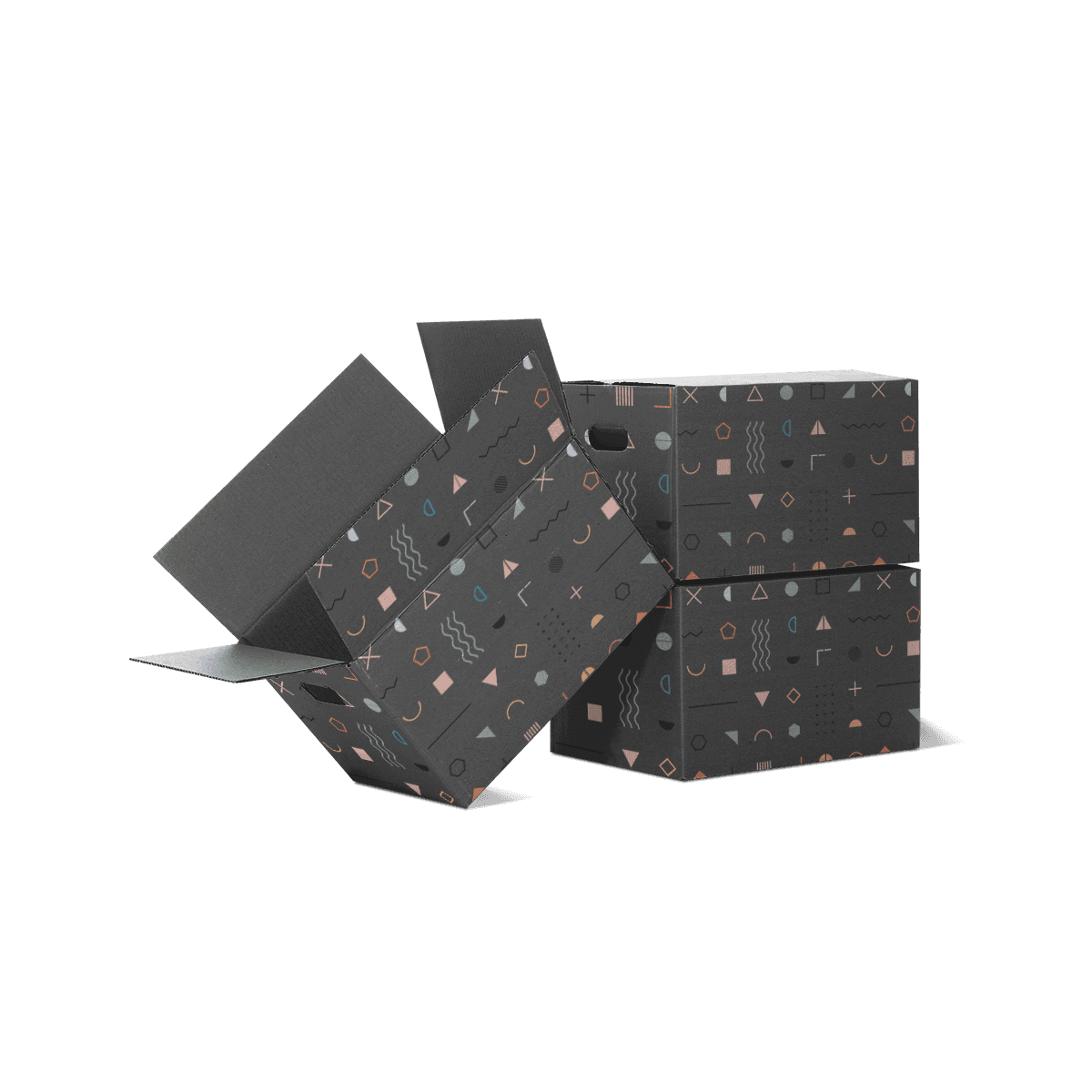 Die-Cut Shipping Boxes packaging with a rugged shipping structure, protective walls and print-ready outer panels