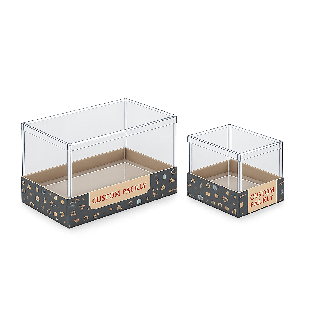 Acrylic Display Boxes shown as point-of-sale packaging for countertop display, product grouping, and shelf impact