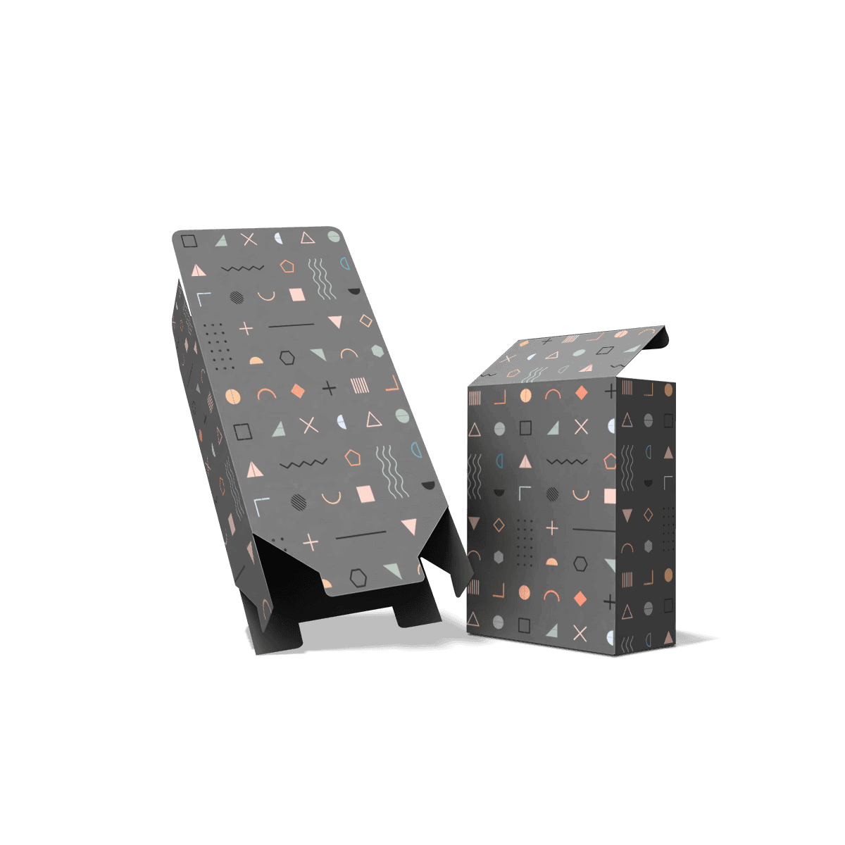 1-2-3 Bottom Folding Cartons used for retail packaging with printable panels, efficient assembly and tidy product fit